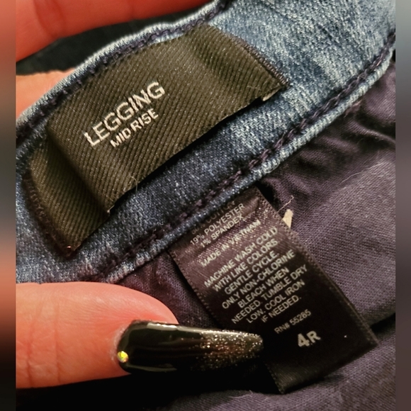 Express midrise moto stitched jean leggings sz 4 - Picture 7 of 9